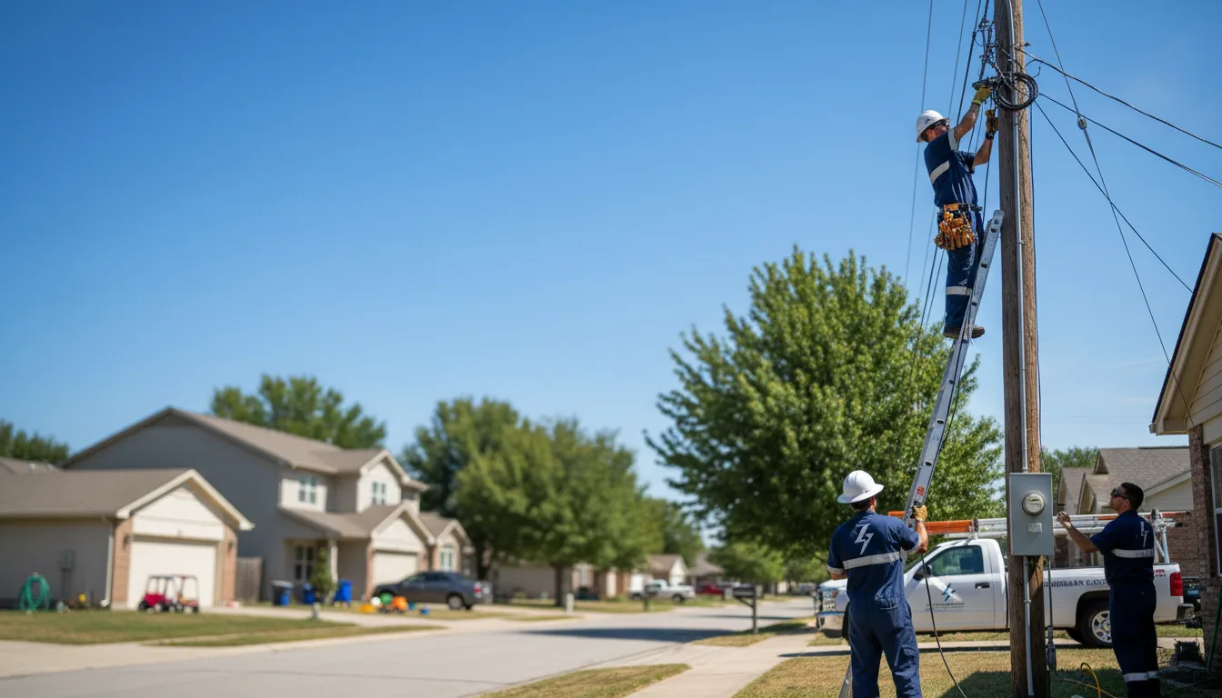 Residential electrician providing installation services in Maumelle, AR